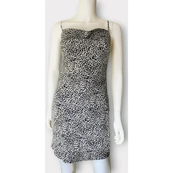 Express Slip Dress Size XS Mini Animal Print 90s Y2K - Picture 2 of 10